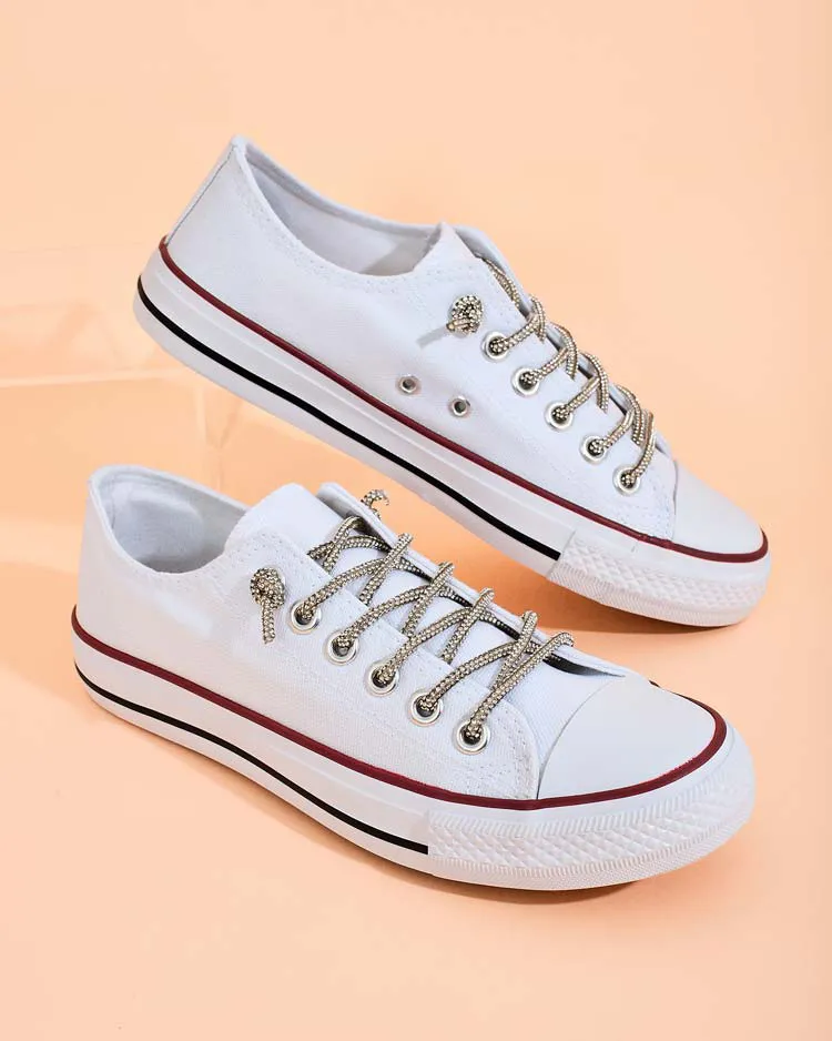 Royalfashion Дамски маратонки с декоративни връзки Timi