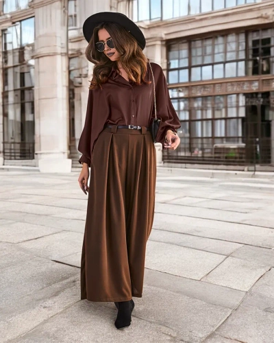 Royalfashion Дамски широки панталони