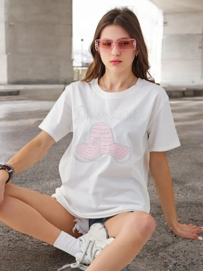 Royalfashion Дамска памучна блуза с принт