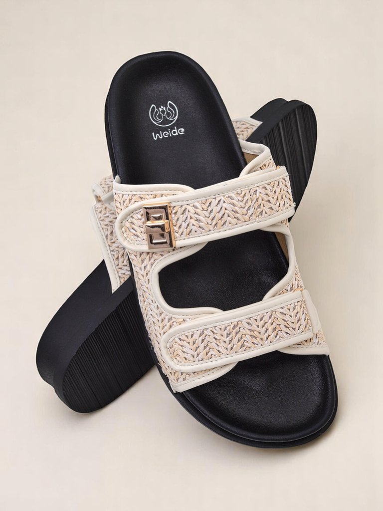 Royalfashion дамски чехли с плетена Delibeli