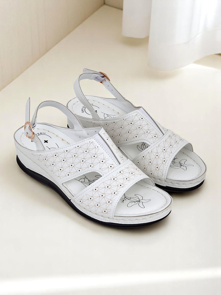 Royalfashion Дамски сандали с нисък клиновиден ток Comfort Chic