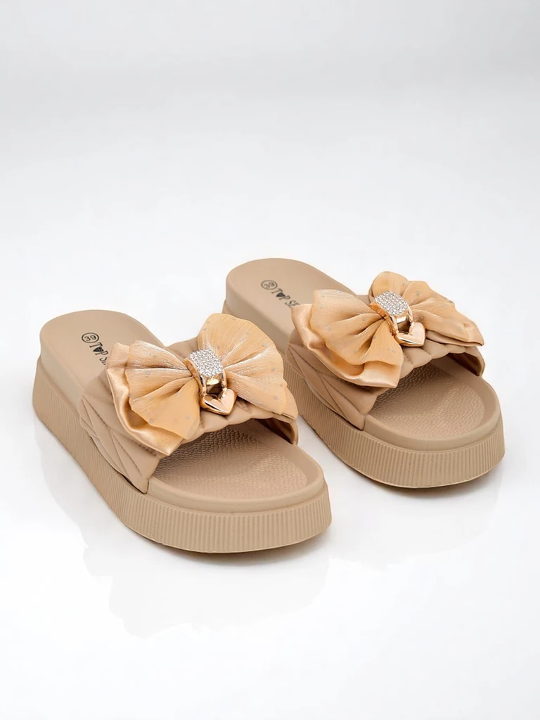 Royalfashion Дамски чехли на платформа с панделка Sento Pace