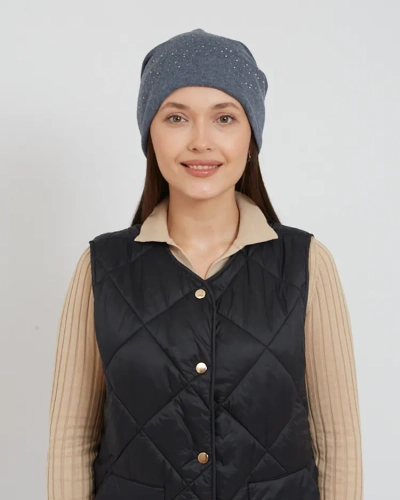 Дамска топла шапка Royalfashion с циркони