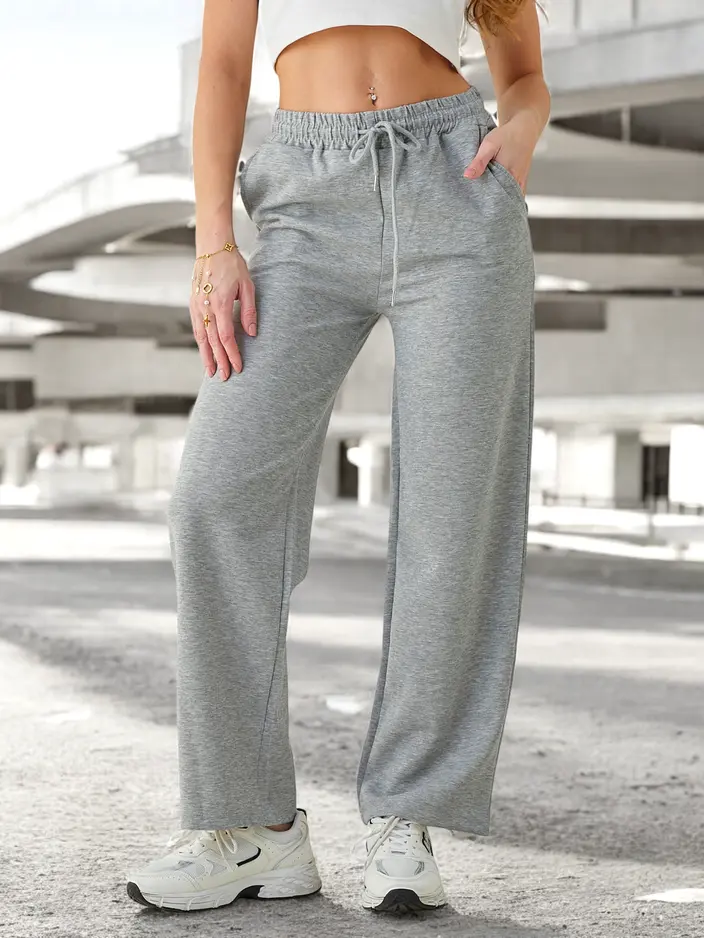 Royalfashion Женски панталони с широк крачол