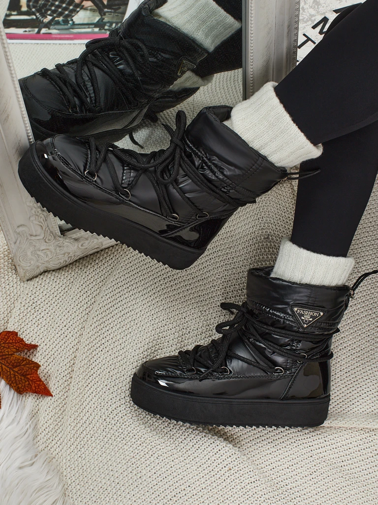 Дамски боти тип снегоходки с пух Lysmora