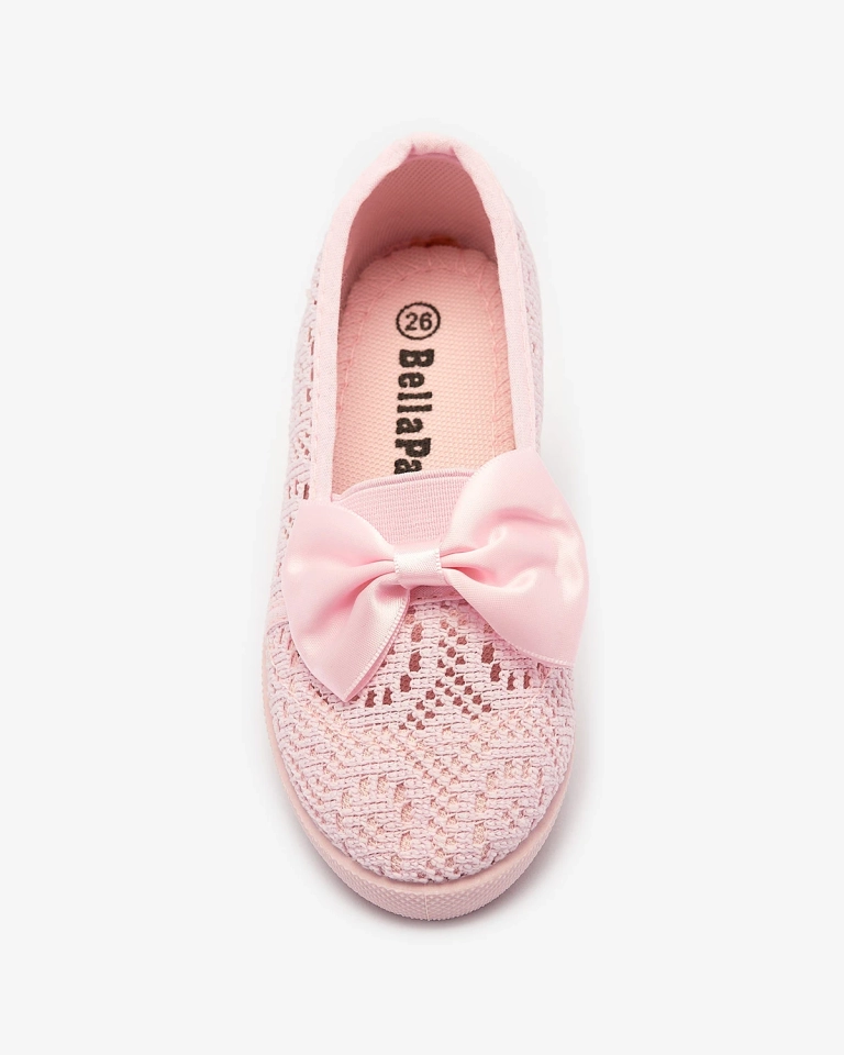 Маратонки с панделка за момичета в светло розово Lolisa - Обувки