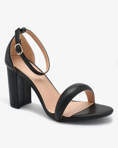 Royalfashion Black Дамски сандали Vefre с висок ток