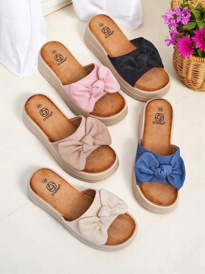 Royalfashion Дамски чехли на платформа Givan