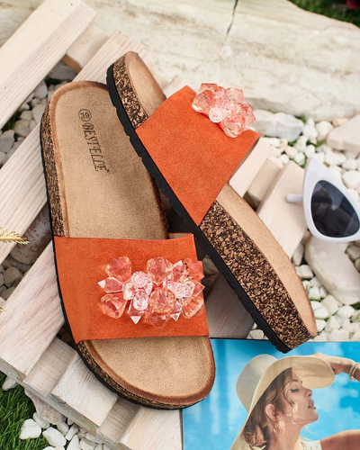 Royalfashion Дамски джапанки Villo с камъни