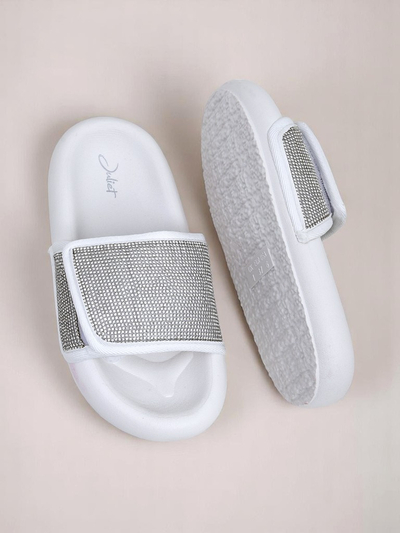 Royalfashion Дамски чехли на плоска подметка Sparkle Step