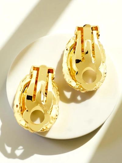 Royalfashion Дамски обеци на клипс с цирконий