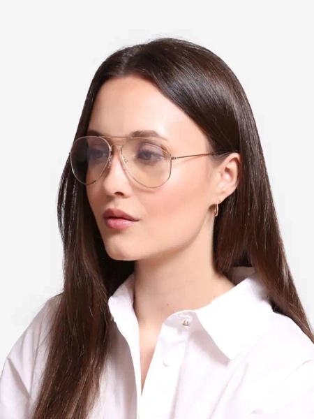 Royalfashion Слънчеви очила прозрачни в сребристата рамка