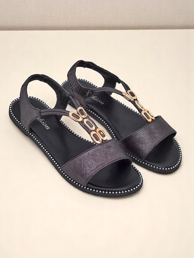 Royalfashion Дамски сандали с декоративни каишки Siena Glow