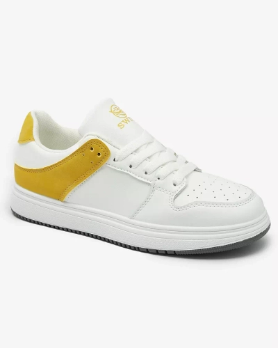 Royalfashion Горчица бели дамски спортни обувки Elevace