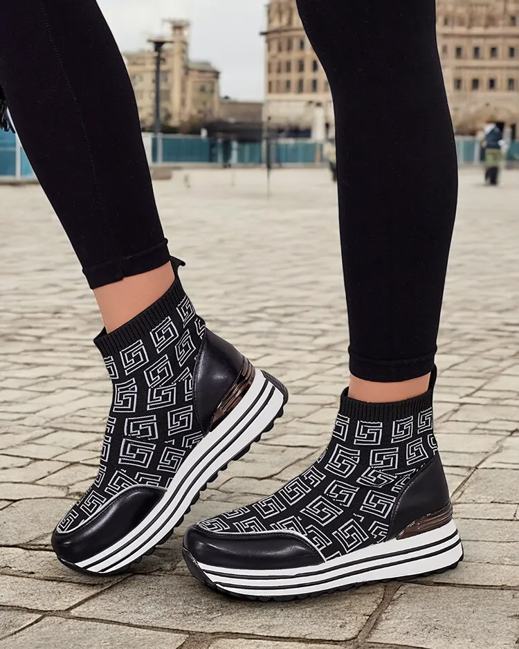 Royalfashion Дамски спортни високи маратонки Lori