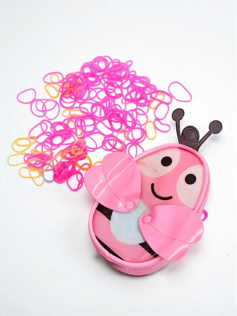 Royalfashion Многоцветни силиконови ластици за коса Пчеличка