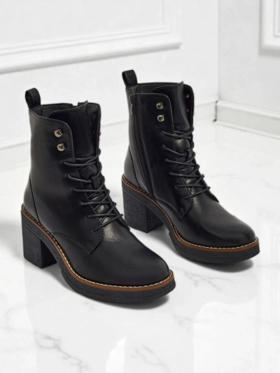 Дамски боти на ток от еко кожа Zeltra