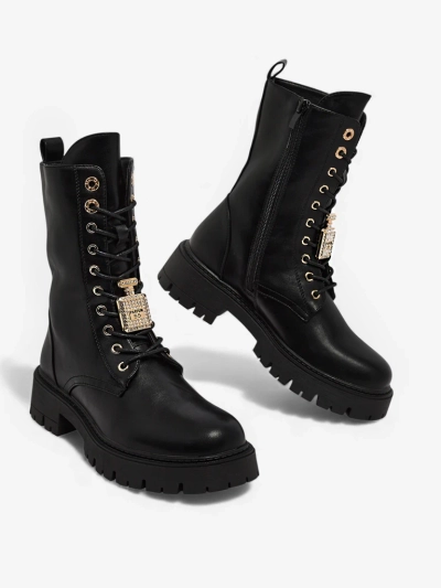 Дамски еко кожени боти с връзки Venit