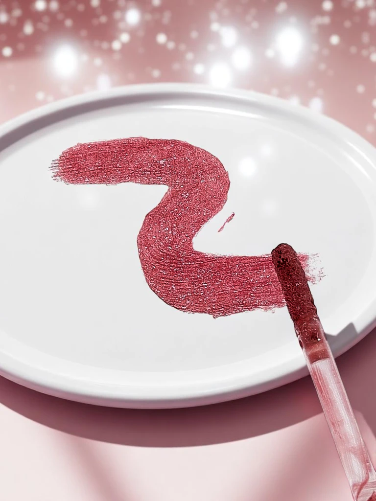 Гланц с брокат и безцветен гланц 2в1 Fiercely Red