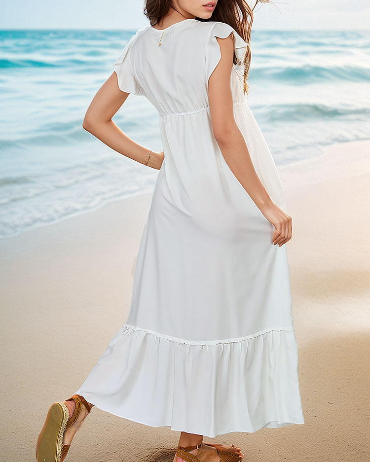 Royalfashion Дамска дълга рокля с дантела