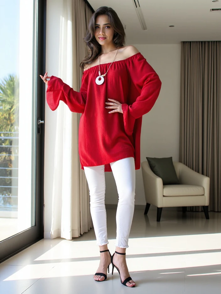 Блуза Royalfashion за жени в испански стил с ръбове