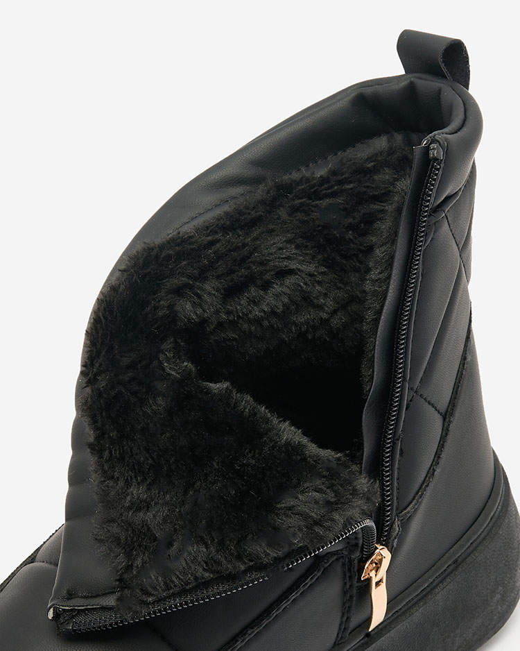 Royalfashion Черни дамски ботуши a'la snow boots Kacecica