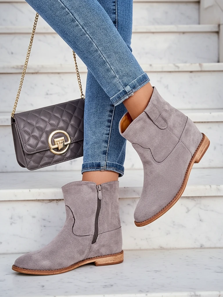 Royalfashion ботуши в стил каубой на покрита платформа Patorias