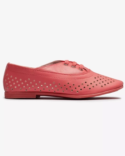 Розови детски ажурни мокасини Janno- Footwear