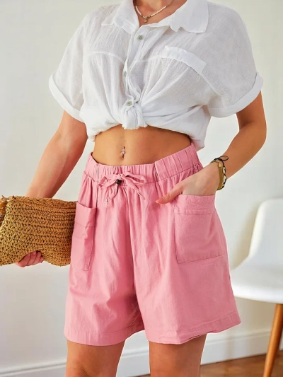 Royalfashion Дамски памучни къси панталони