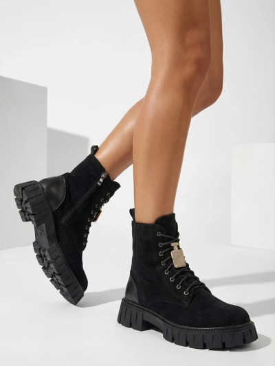 Ройалфешън Дамски ботуши от екосюед работник Едвинес