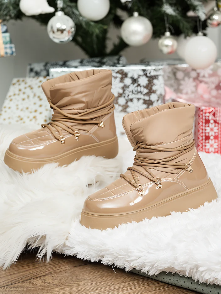 Royalfashion Дамски ботуши за сняг в кафяв цвят Dabenda