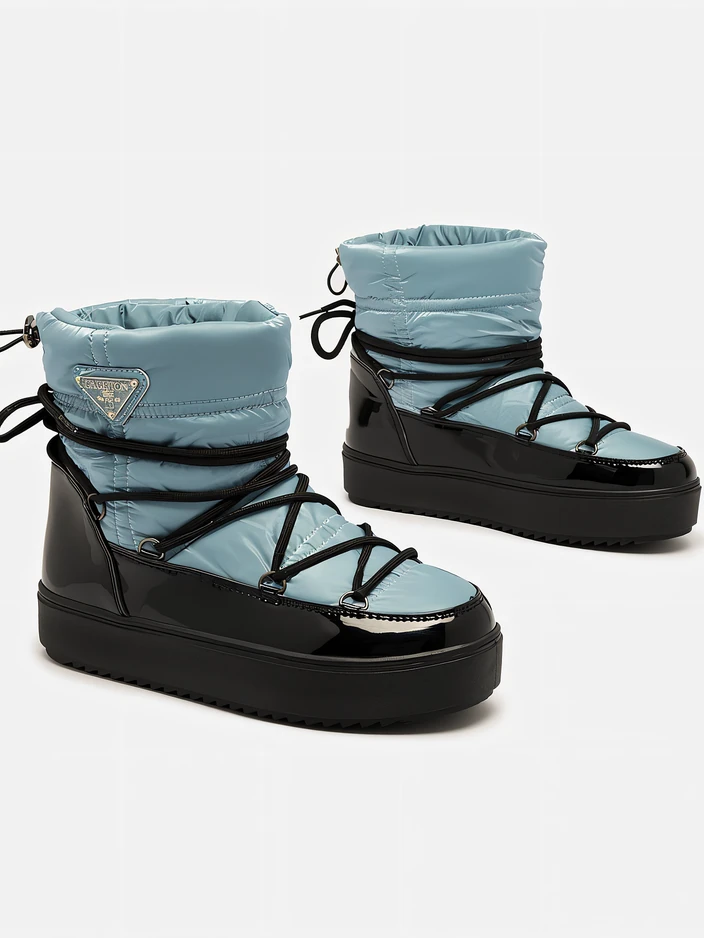 Royalfashion Дамски ботуши a'la snow boots в синьо Vevnose