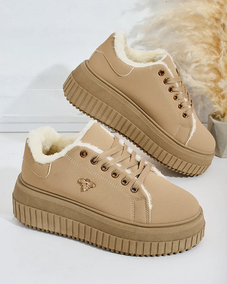 Royalfashion Затоплени дамски маратонки с кожа Noxu