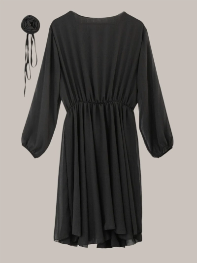 Роялфешън Класическа дълга дамска рокля до коленете