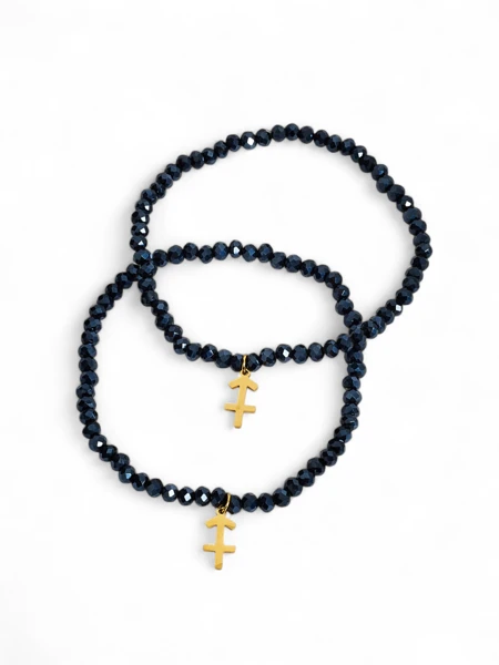 Royalfashion Дамски гривни с висулка котва, комплект от две