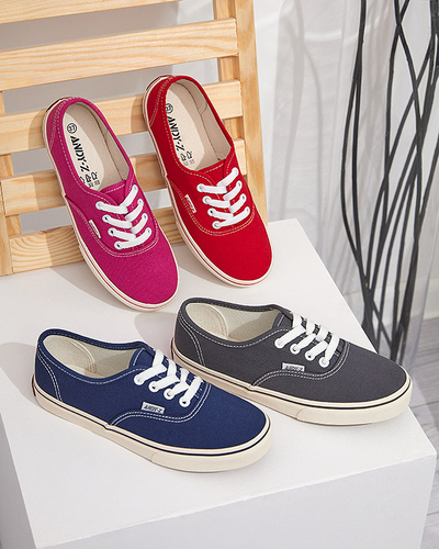 Fuksjowe damskie tenisówki typu trampki Lifeda - Obuwie