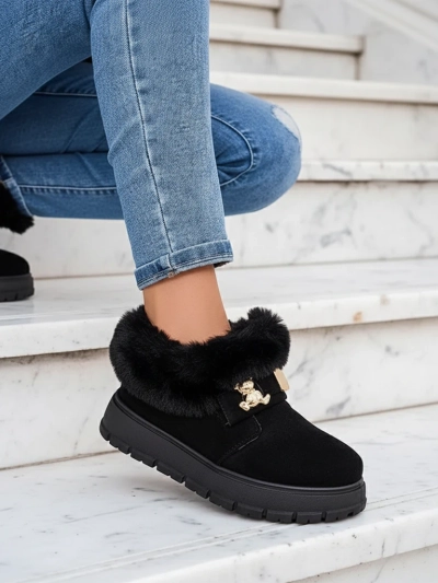 Royalfashion Дамски къси ботуши a'la snow boots Dobis