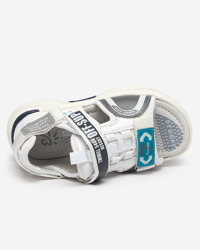 Białe sandały dziecięce na rzepy Wukapi - Obuwie