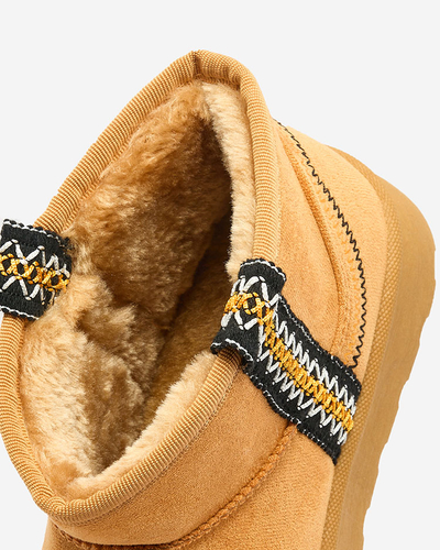 Royalfashion Дамски къси ботуши a'la snow boots with ornament Erititta