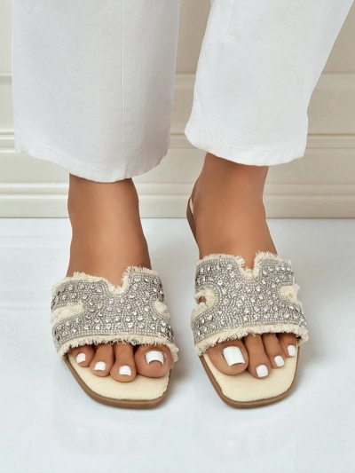 Royalfashion Дамски сандали с камъни CrystalEase