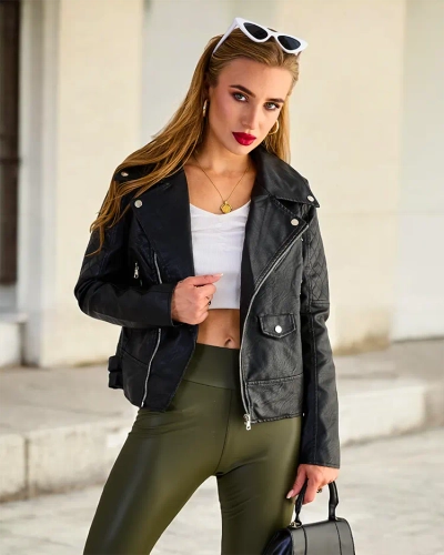 Royalfashion Дамско яке Ramones от еко кожа