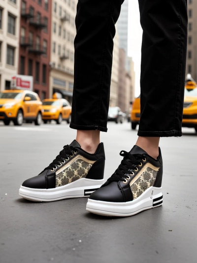 Royalfashion Женски спортни обувки с скрита платформа Jesioo