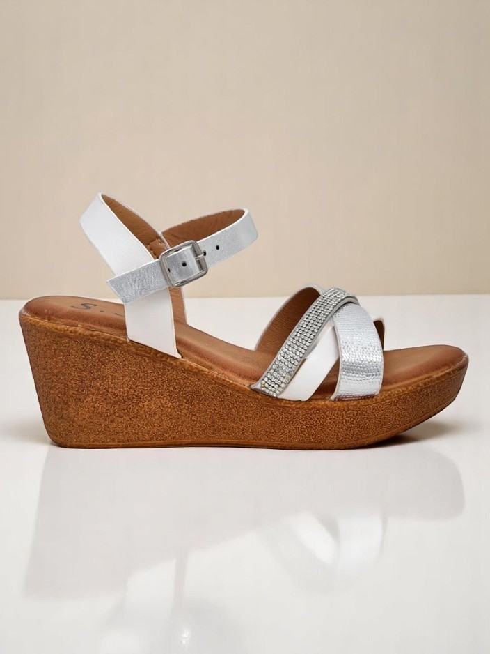 Обувки на платформа Royalfashion за жени с кристали и блясък Glittera