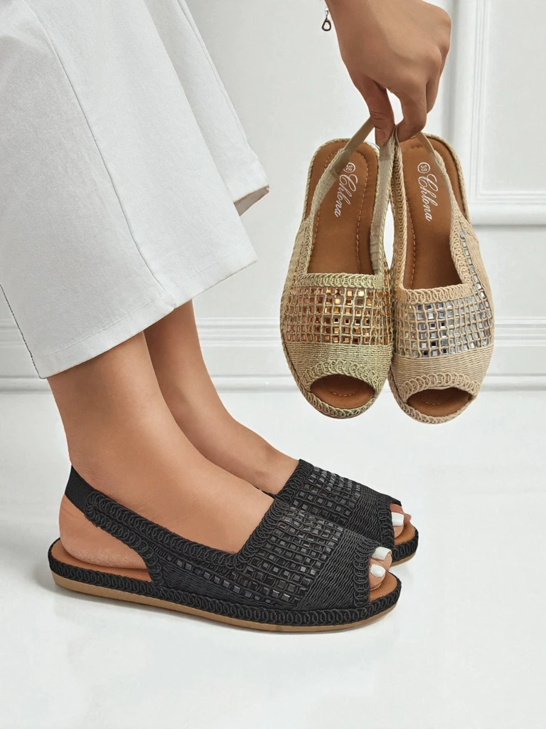 Дамски сандали, дамски еспадрили с камъчета Belle Sparkle