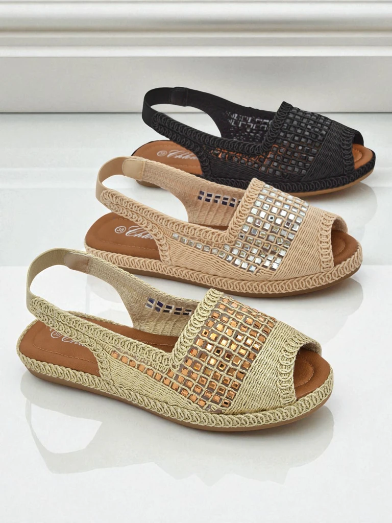 Дамски еспадрили с камъни Belle Sparkle