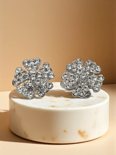 Royalfashion Дамски клипс обеци с цирконии