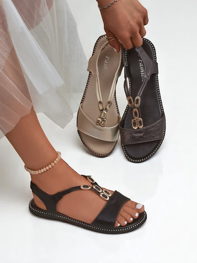 Royalfashion Дамски сандали с декоративни каишки Siena Glow