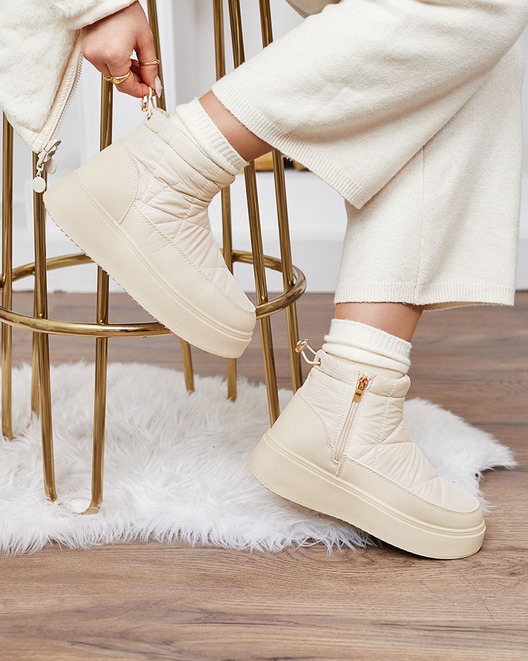 Royalfashion Дамски ботуши за сняг с приплъзване в кремав цвят Armeda