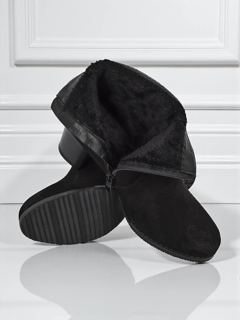 Дамски еко велурени боти на ток Crimson Dusk