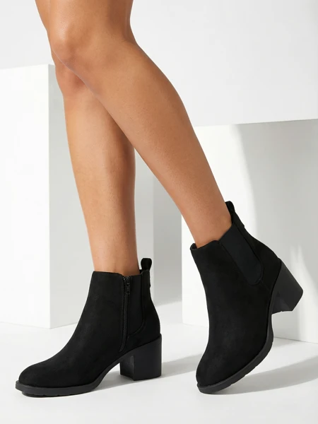 Дамски Боти Aurora Черни Кожени Елегантни за Есента